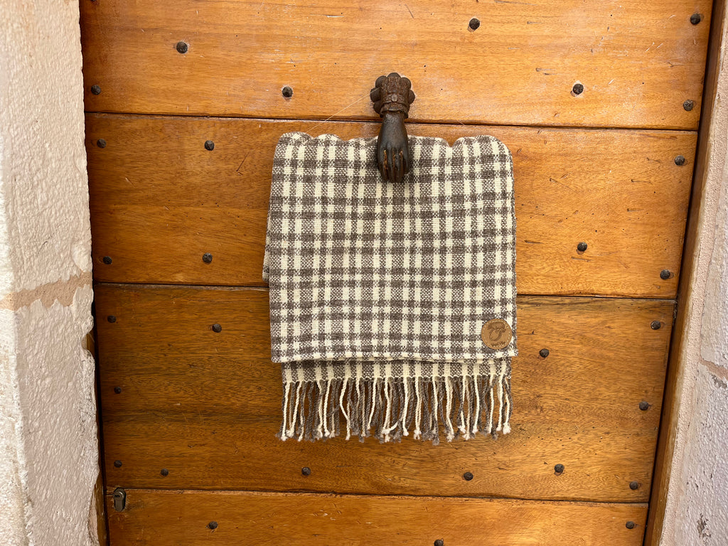 Étole tissage toile écosse pure laine