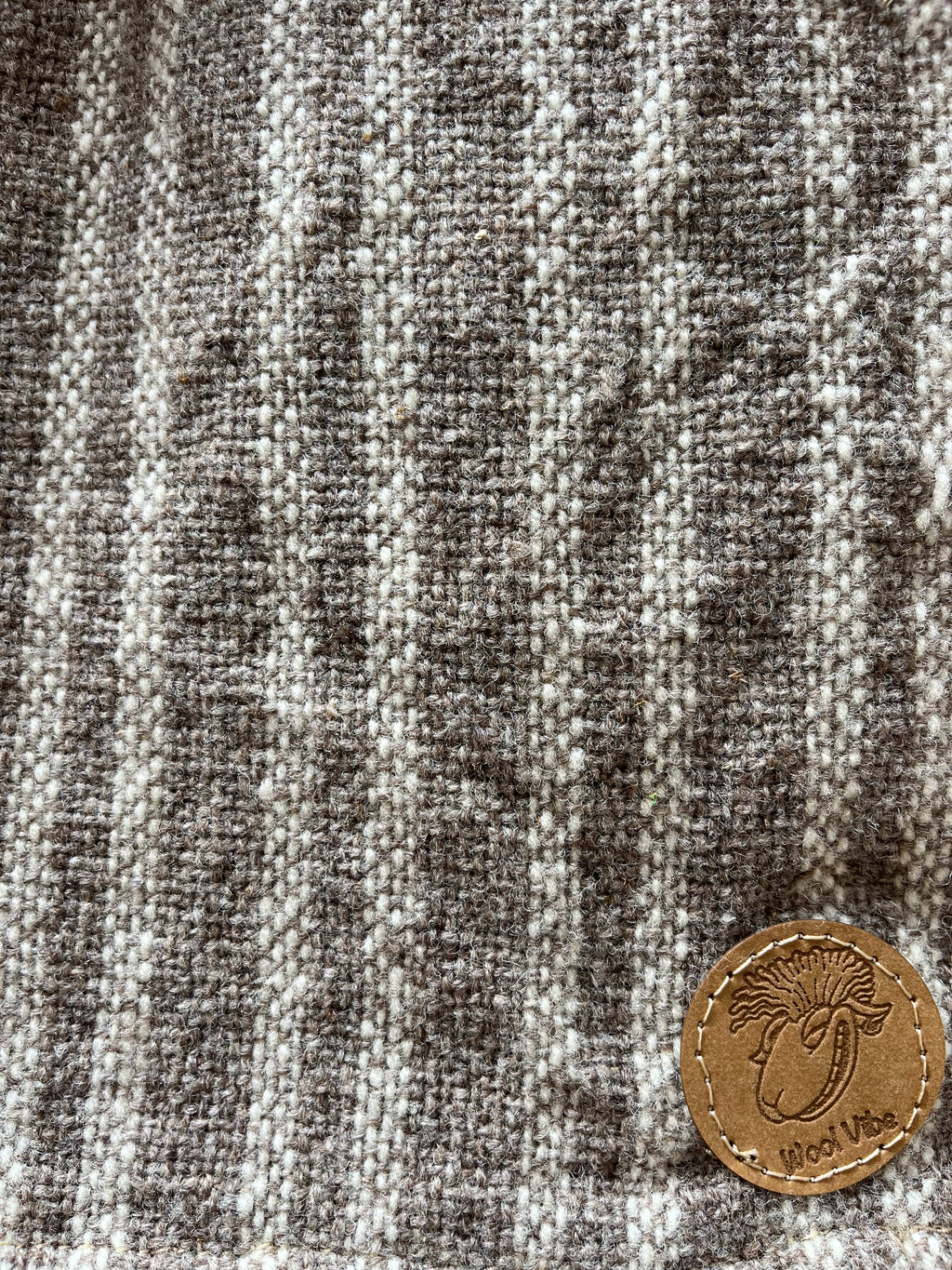 Étole tissage toile rayée pure laine