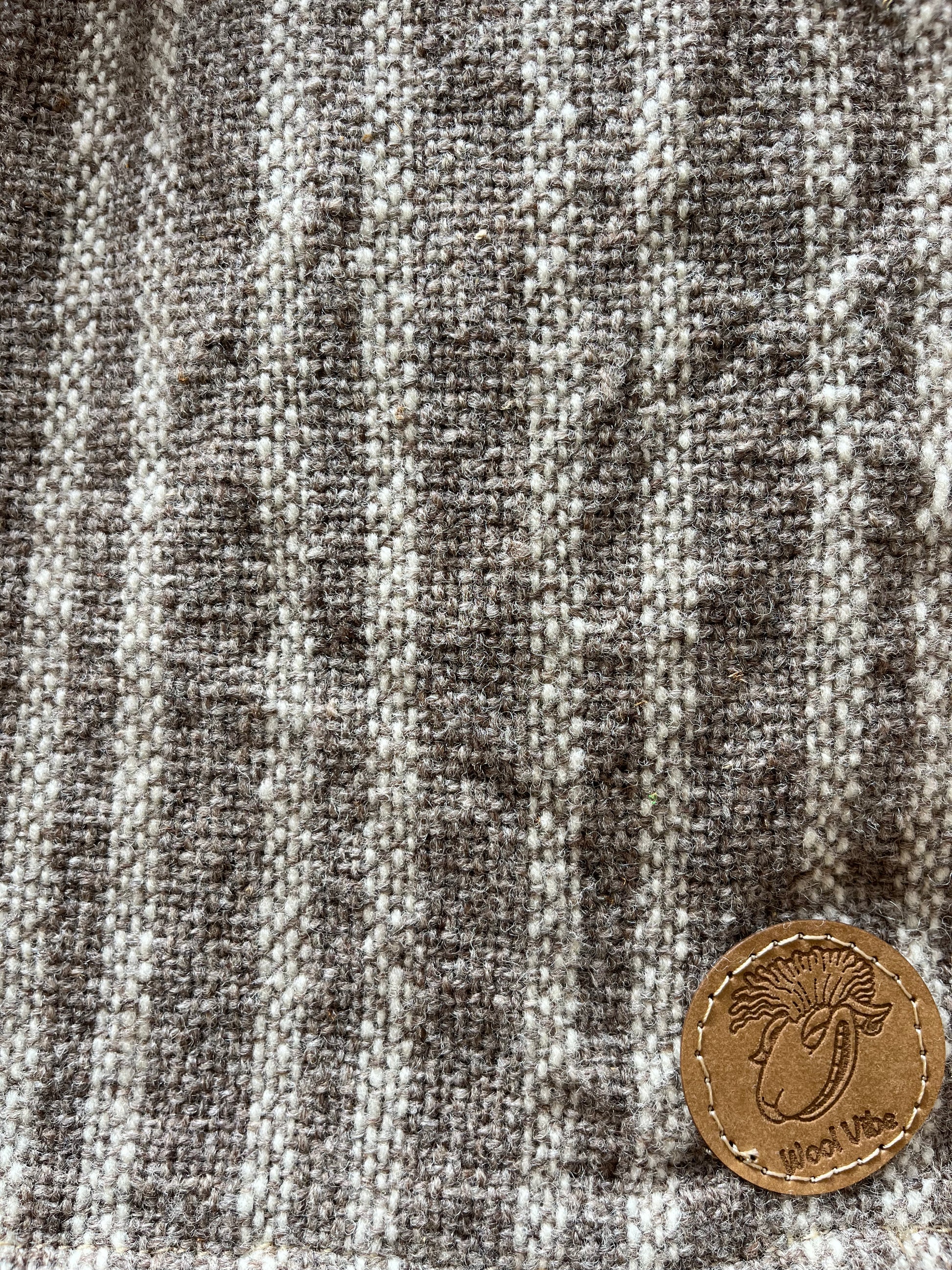 Étole tissage toile rayée pure laine