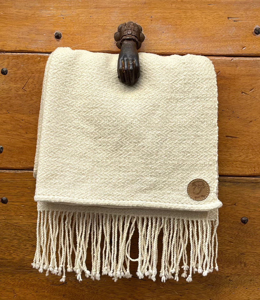 Étole tissage chevron pure laine
