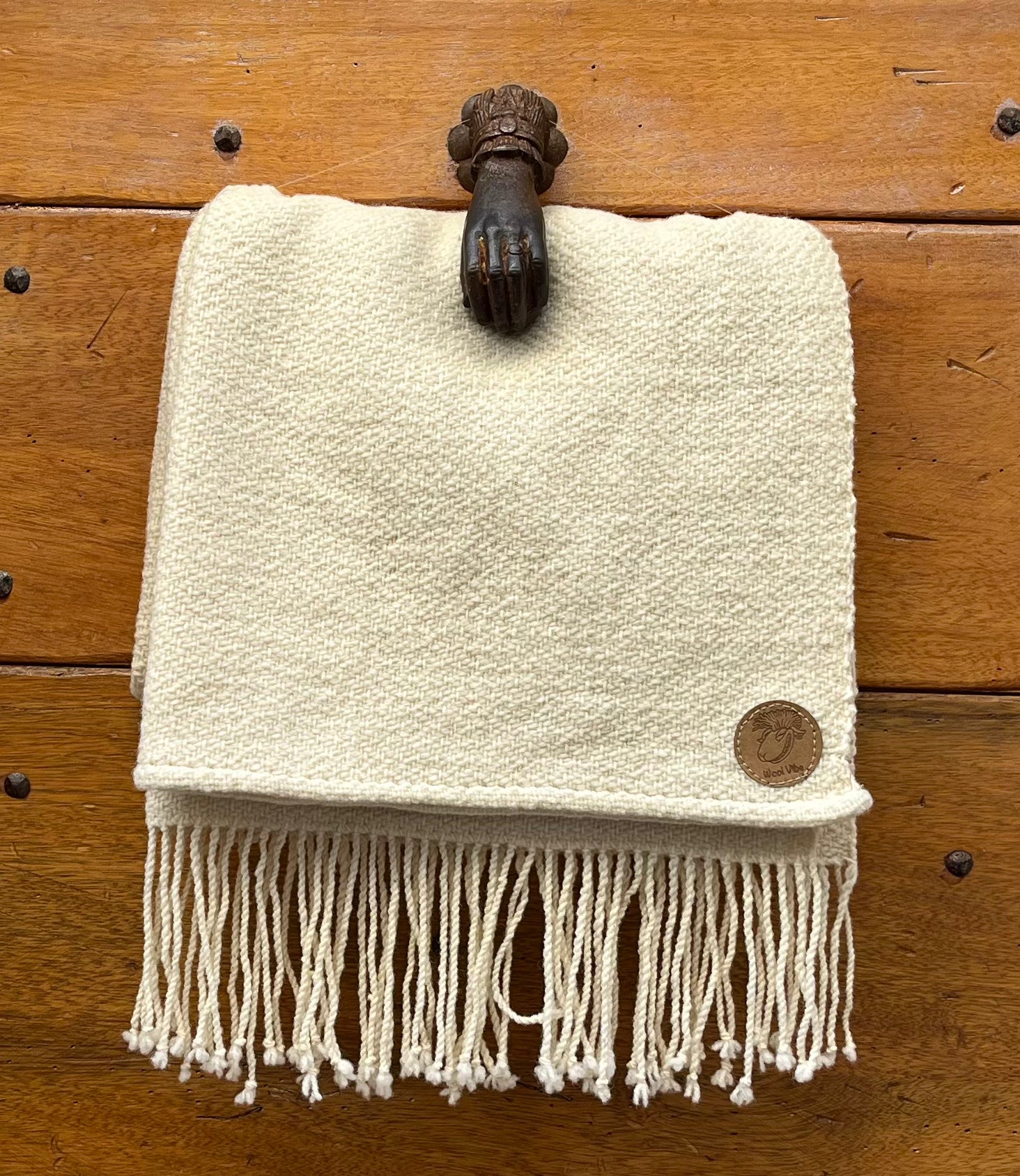 Étole tissage chevron pure laine